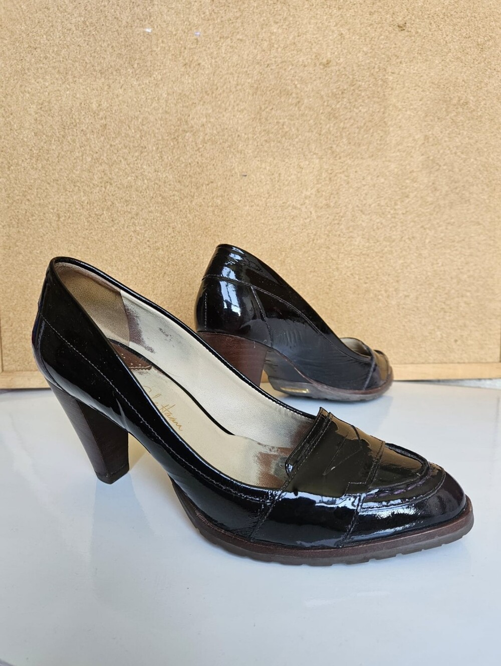 Cole Haan Dark Burgundy Patent Leather Pumps With Nike Air Soles - Picture 8 of 16